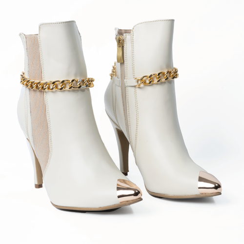 Botin Dama 1093JV Beige