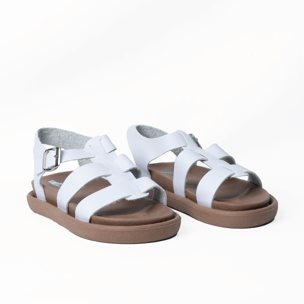 Sandalia Franciscana Tipo Cuero 2146CG Blanca