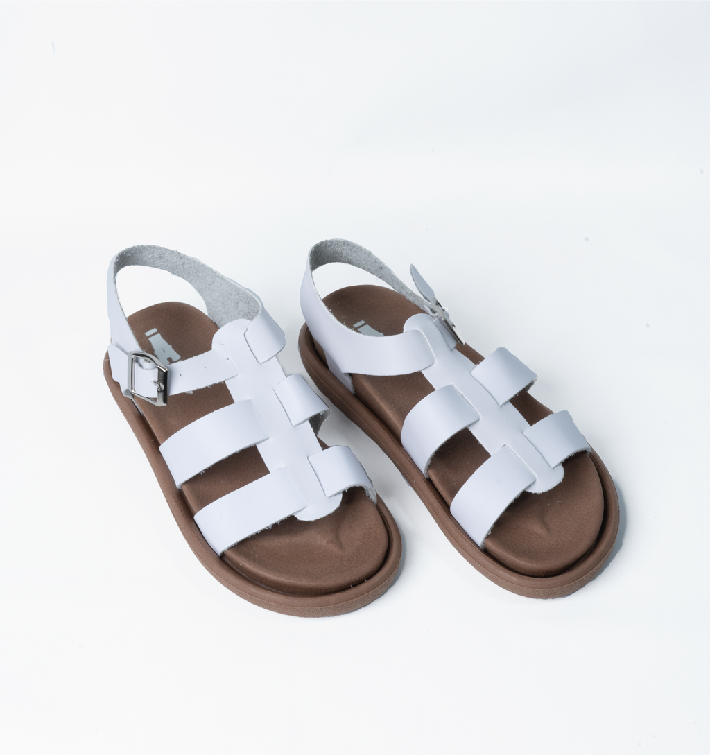 Sandalia Franciscana Tipo Cuero 2146CG Blanca