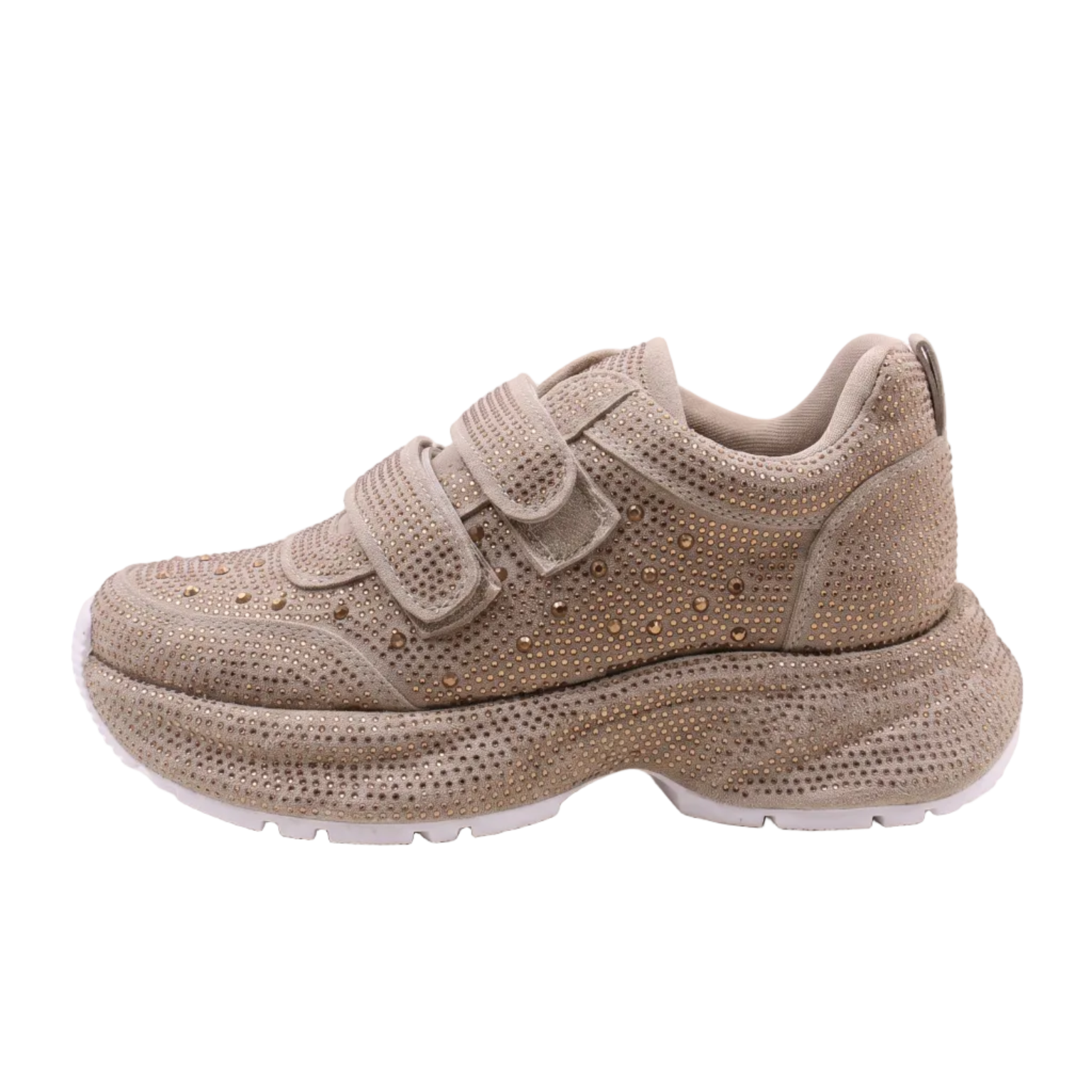 Deportivo Dama en Velcro con Pedrería 854EX Crepe