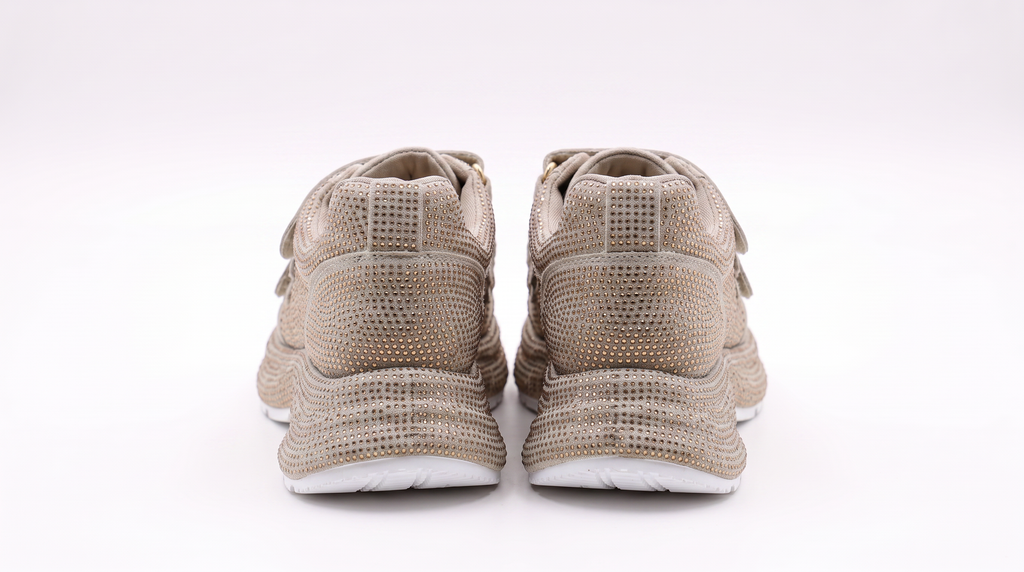 Deportivo Dama en Velcro con Pedrería 854EX Crepe
