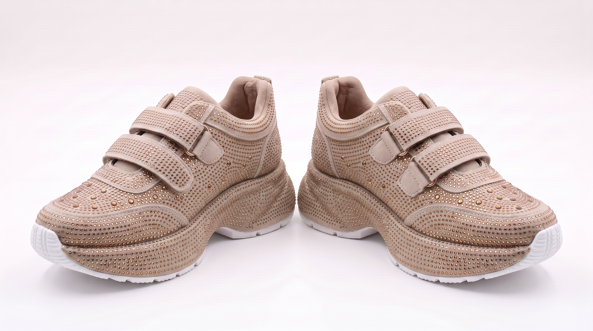 Deportivo Dama en Velcro con Pedrería 854EX Crepe