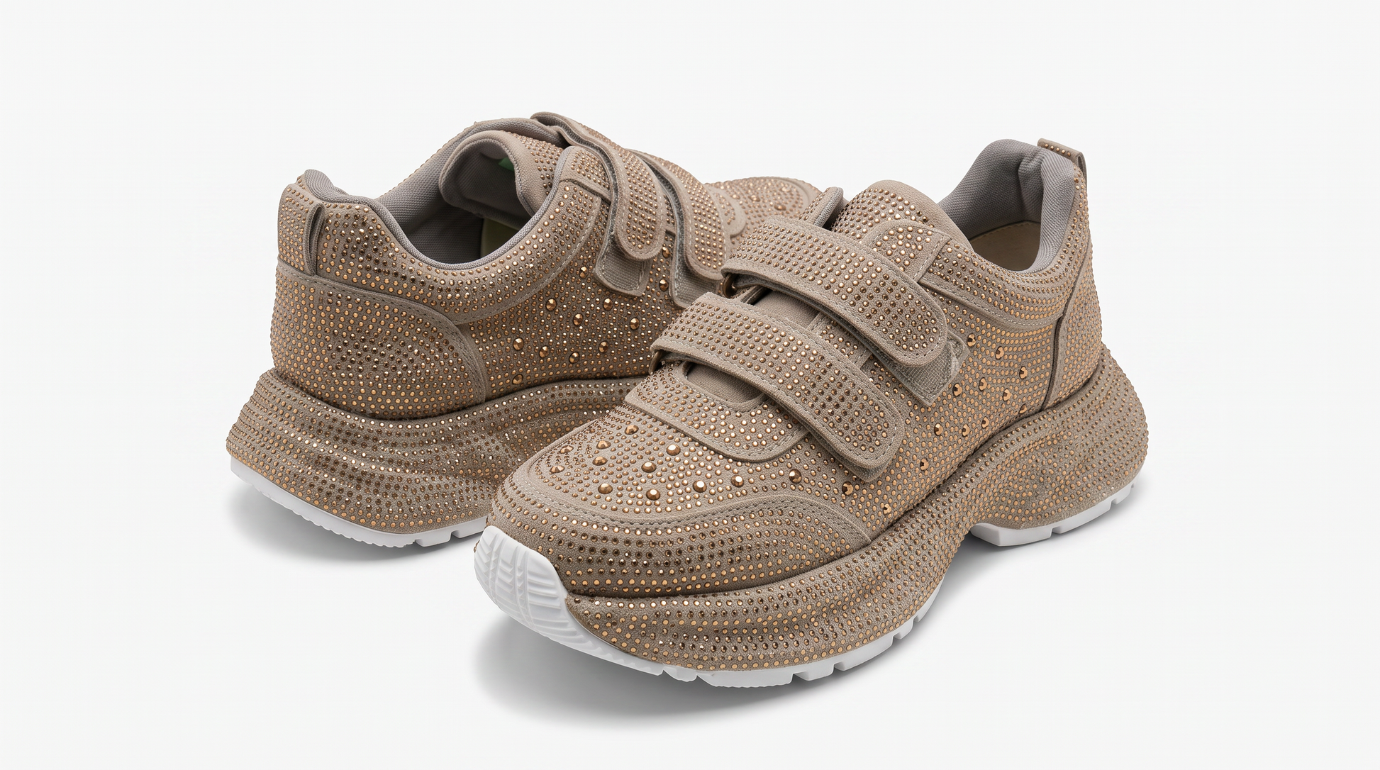 Deportivo Dama en Velcro con Pedrería 854EX Crepe