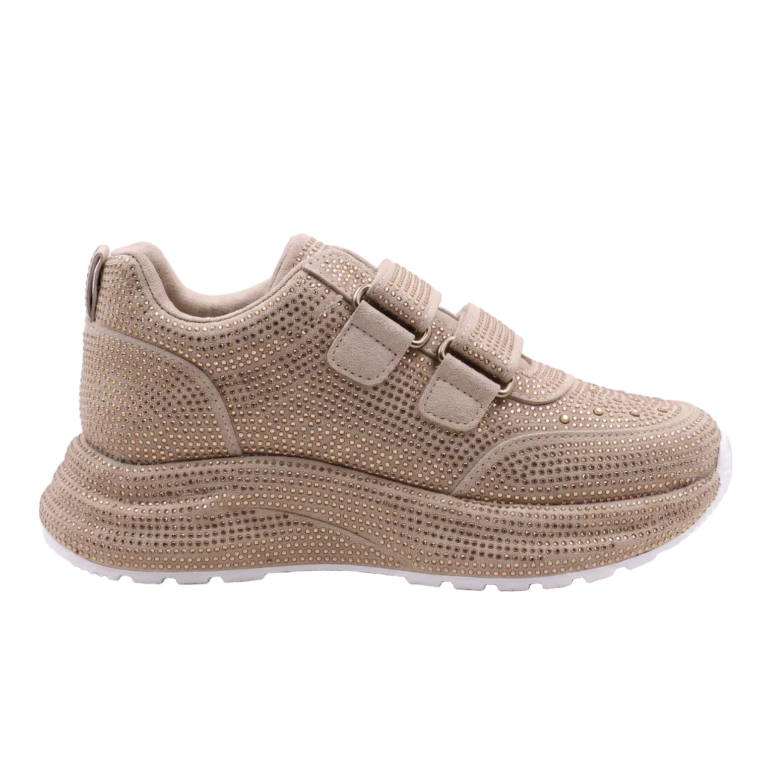 Deportivo Dama en Velcro con Pedrería 854EX Crepe