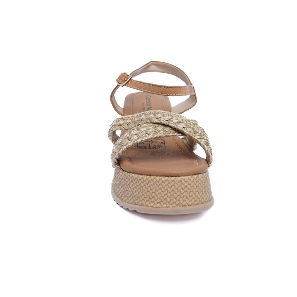 Sandalia Dama Capellada Cruzada Amaretto