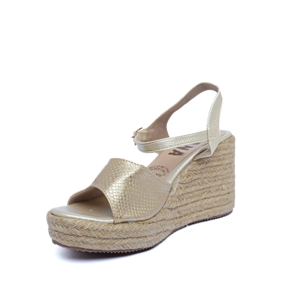 Sandalia Plataforma en Yute A803 Champaña