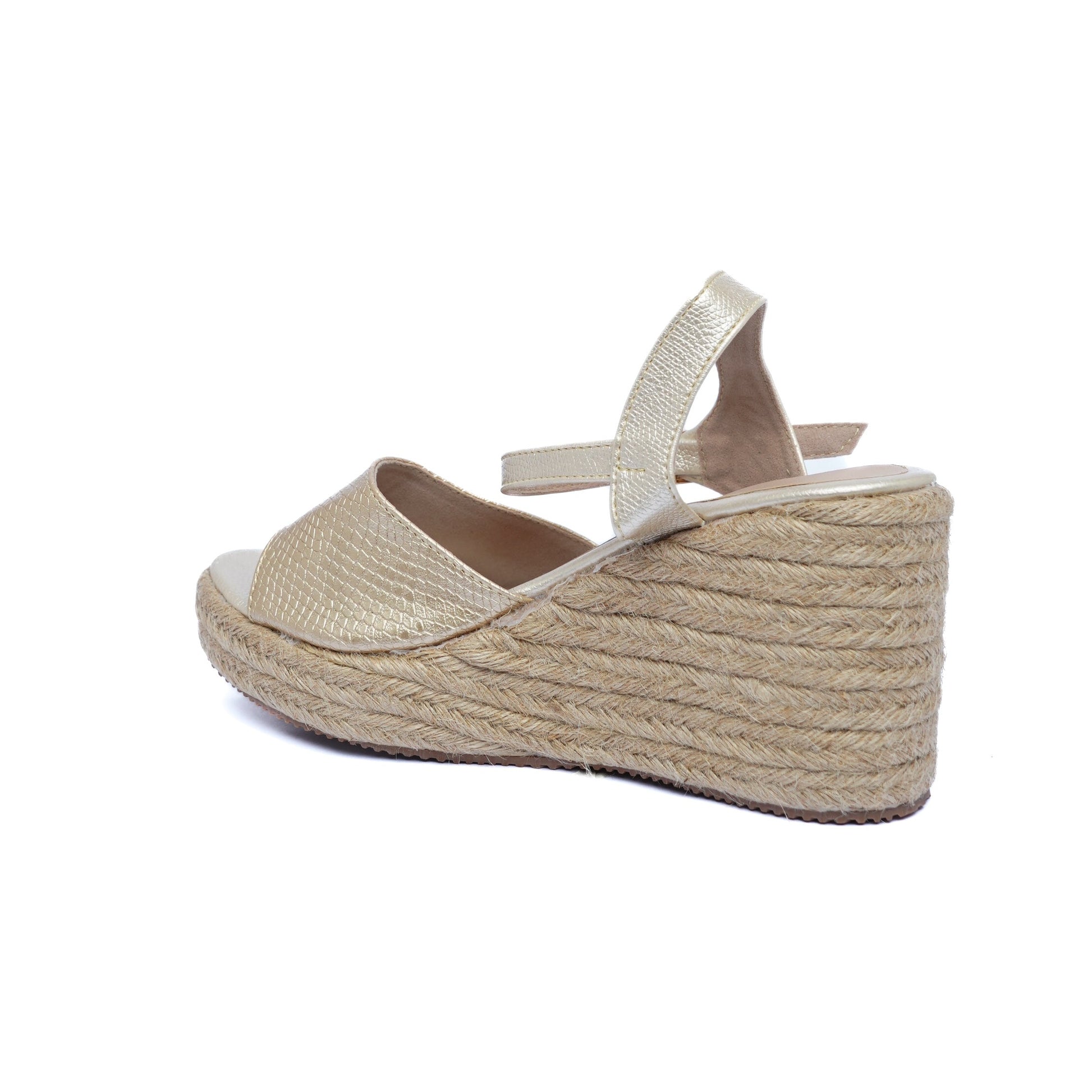 Sandalia Plataforma en Yute A803 Champaña