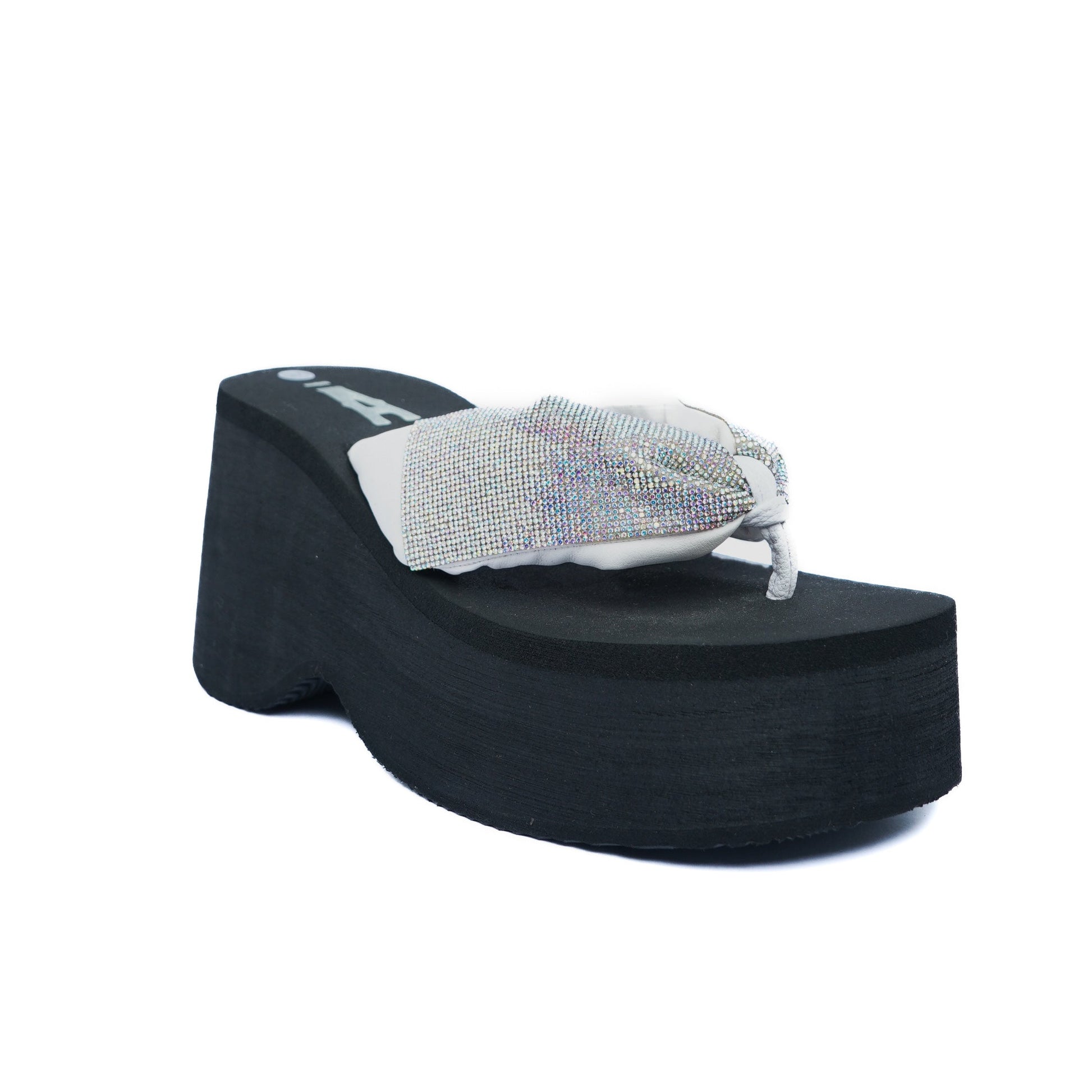 Sandalia Plataforma Espuma Plata