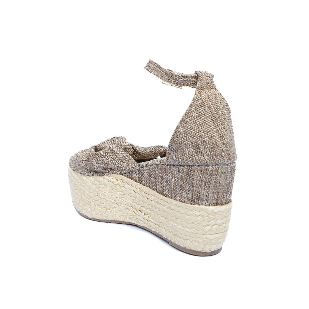 Sandalia Plataforma en Yute A606 Miel