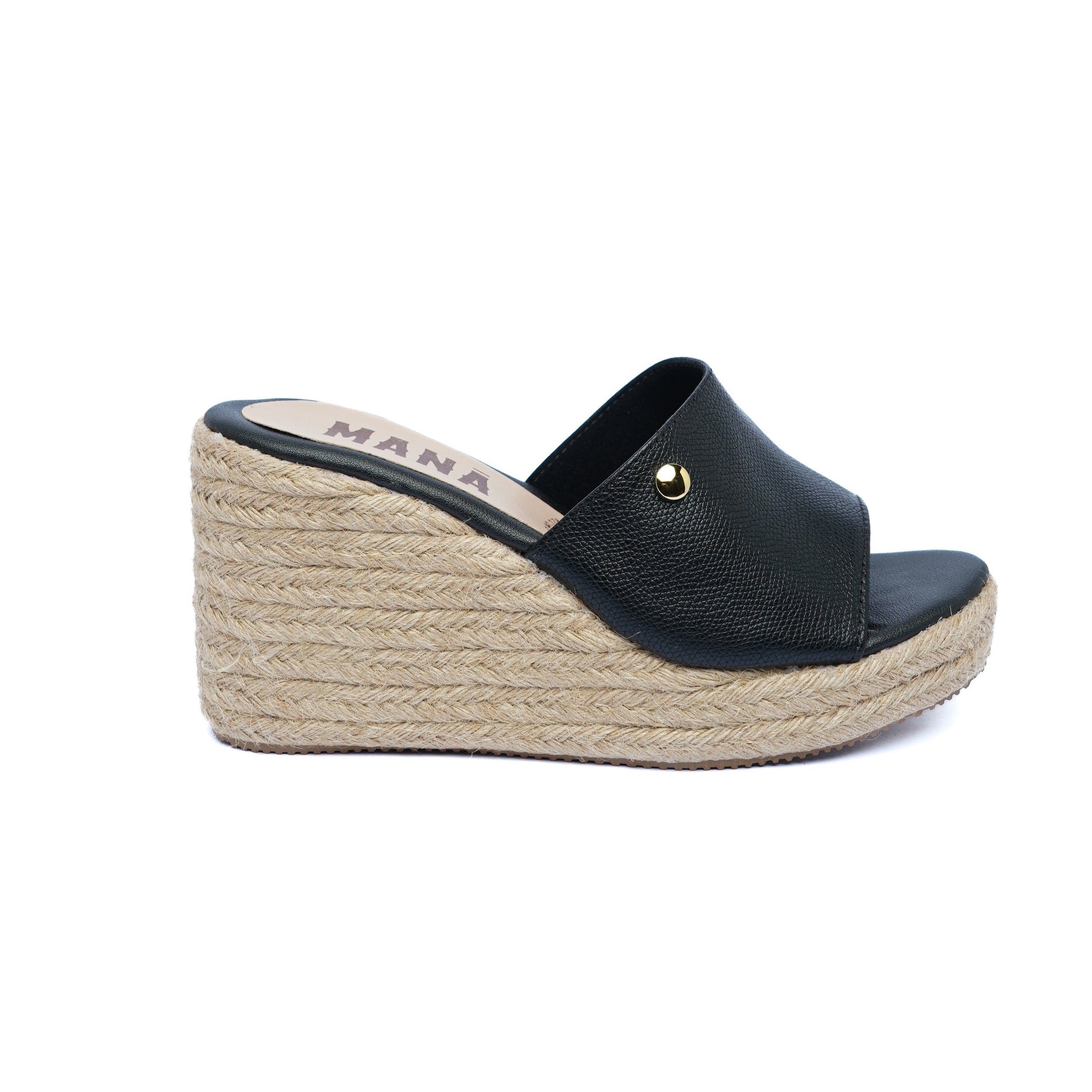 Sandalia Plataforma en Yute A810 Negro