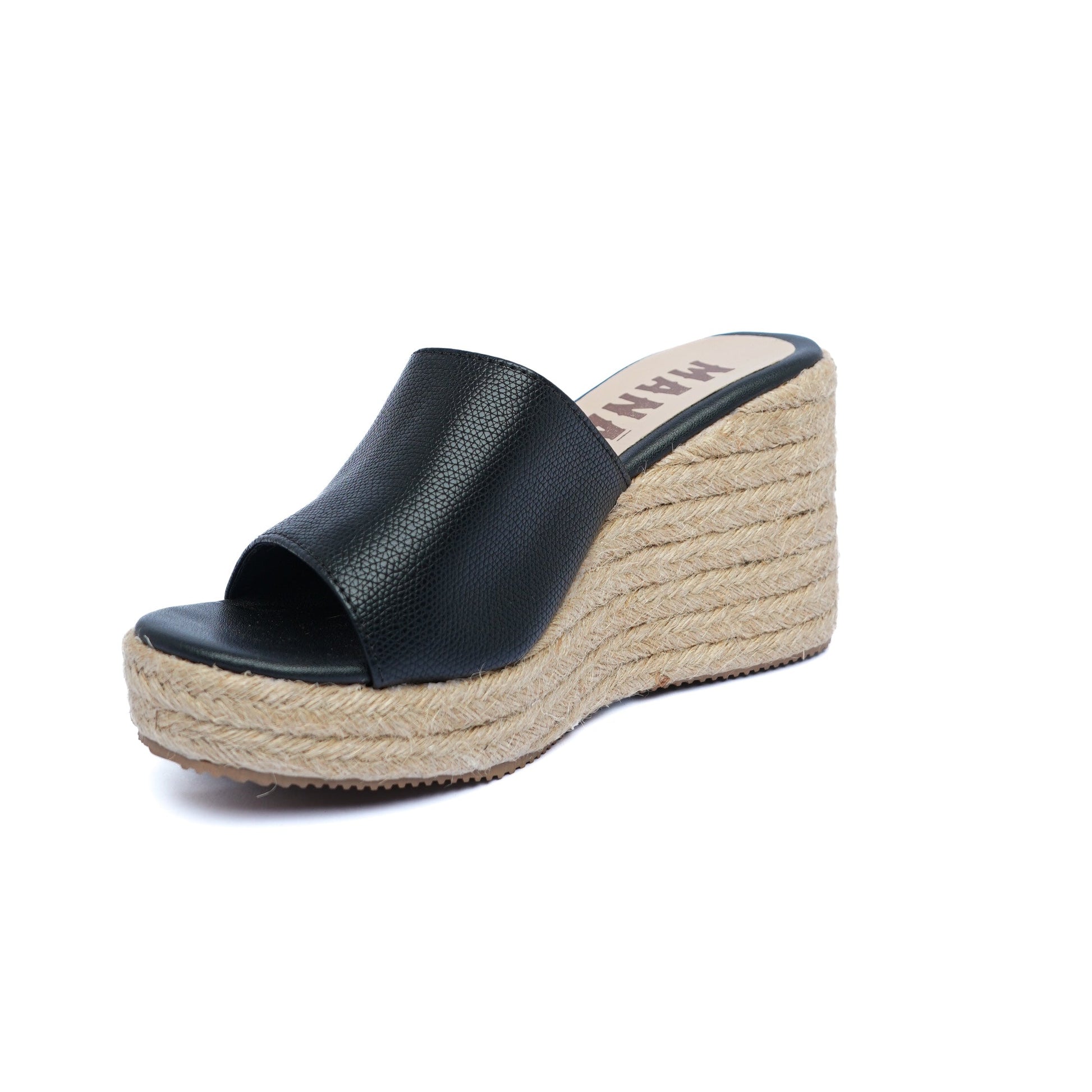 Sandalia Plataforma en Yute A810 Negro