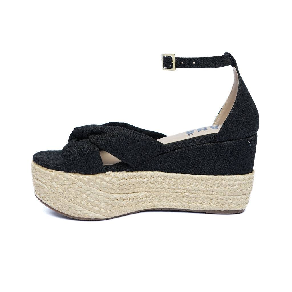 Sandalia Plataforma en Yute A606 Negro
