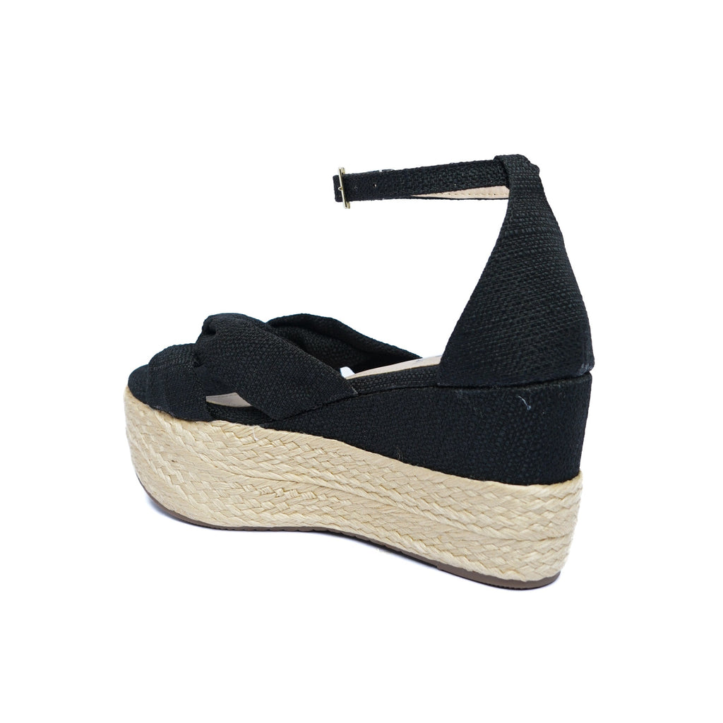 Sandalia Plataforma en Yute A606 Negro