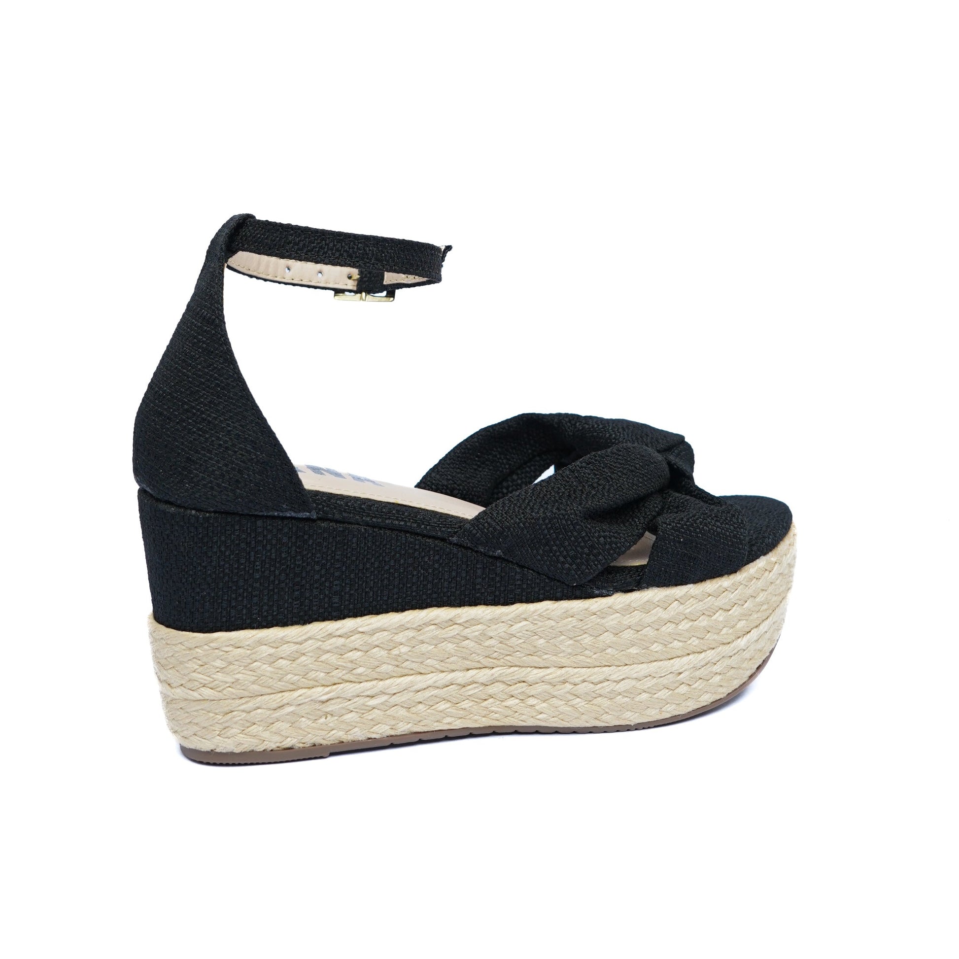 Sandalia Plataforma en Yute A606 Negro